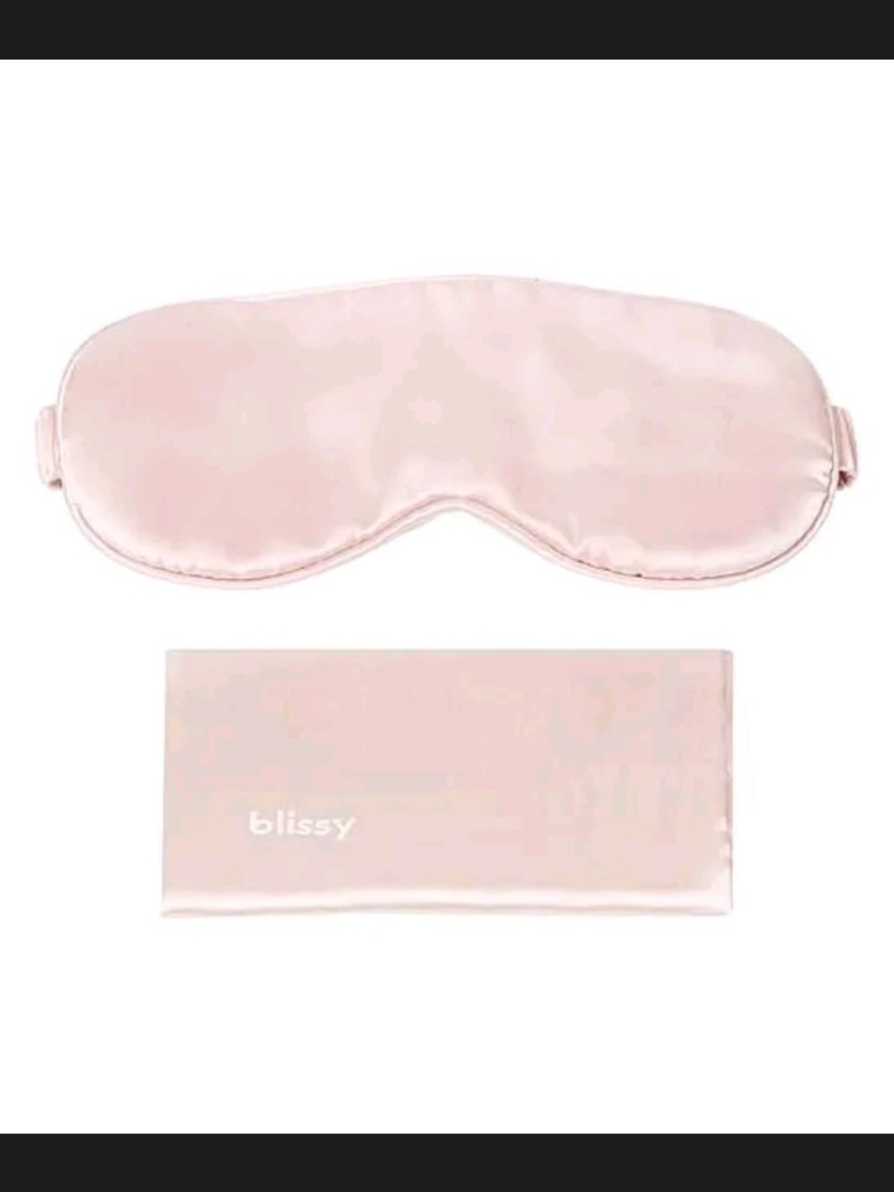 Bliss Kids Light Pink Satin Sleep Mask with Pouch